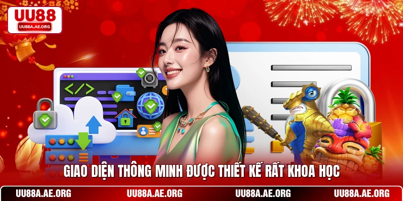 Giao diện thông minh được thiết kế rất khoa học